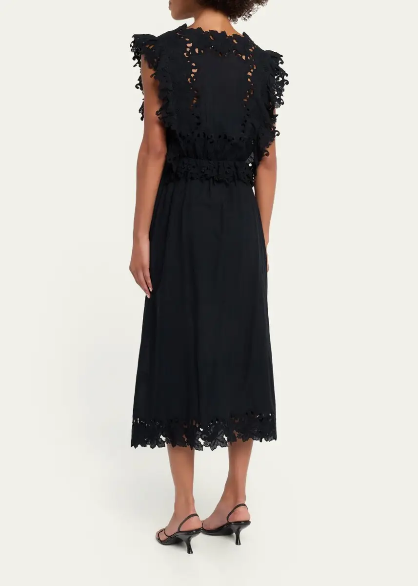 Sea Eleannora Embroidered Midi Dress | Thumbnail 3 Sea Eleannora Embroidered Midi Dress | Thumbnail 3