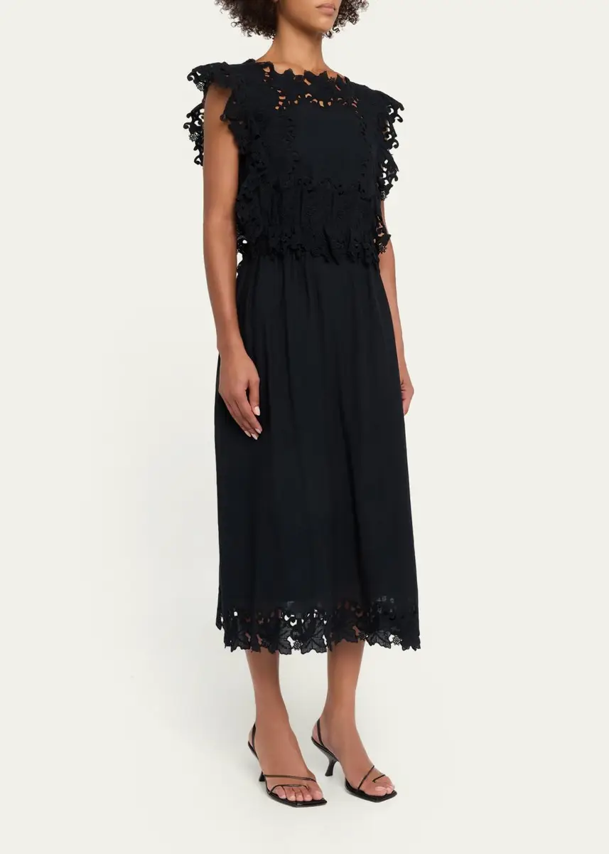 Sea Eleannora Embroidered Midi Dress | Thumbnail 4 Sea Eleannora Embroidered Midi Dress | Thumbnail 4