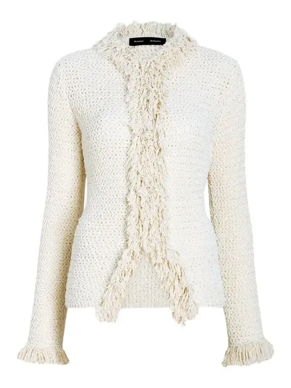 Nilo Textured Top w/ Frayed Trim