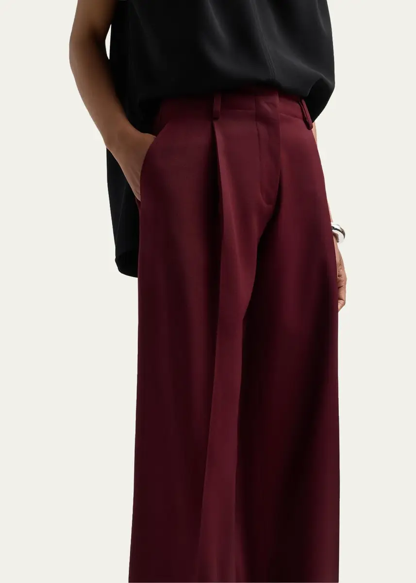 Proenza Schouler White Label Halima Wool Gabardine Pants | Thumbnail 3 Proenza Schouler White Label Halima Wool Gabardine Pants | Thumbnail 3