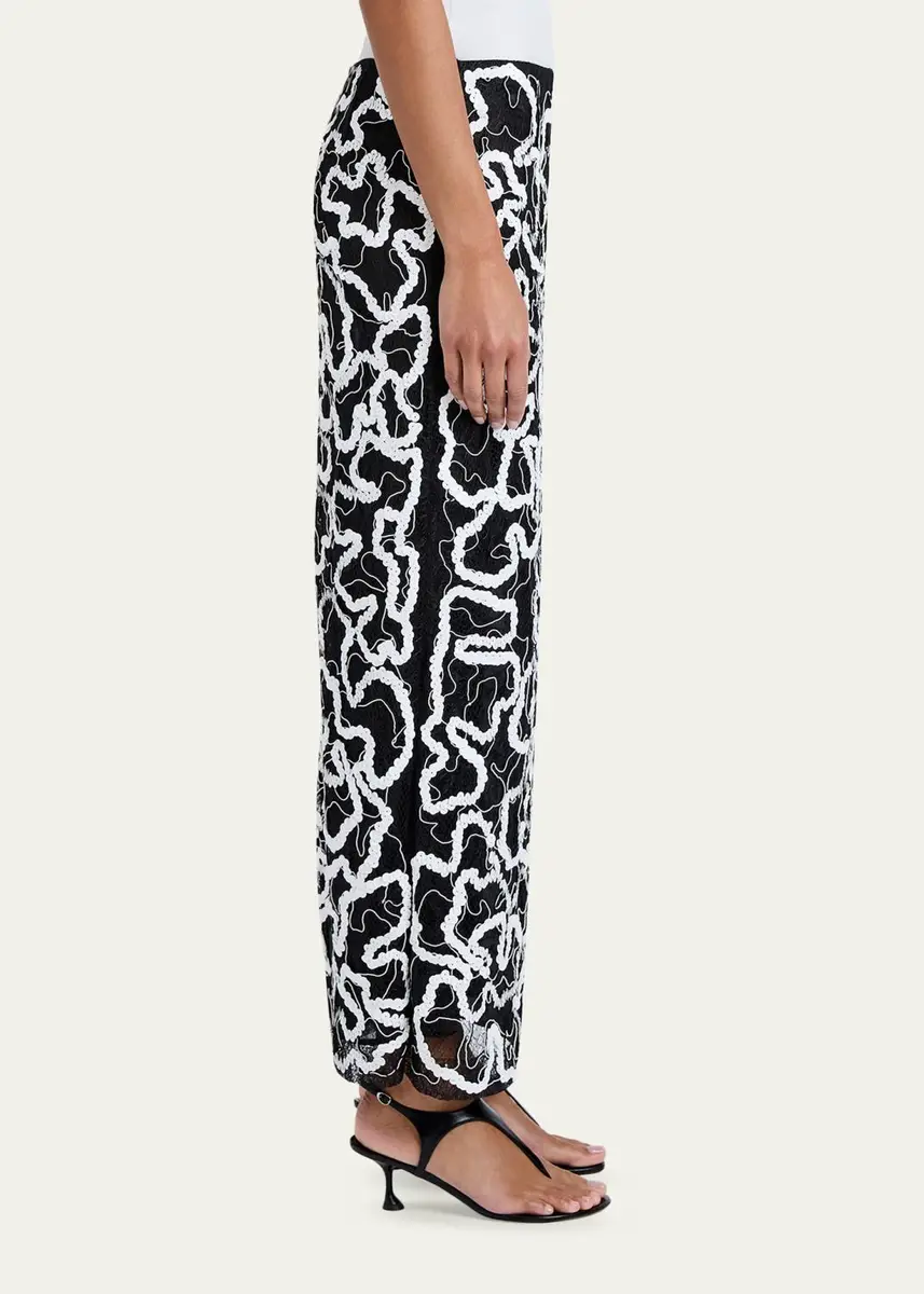 Proenza Schouler Maite Embroidered Column Maxi Skirt | Thumbnail 4