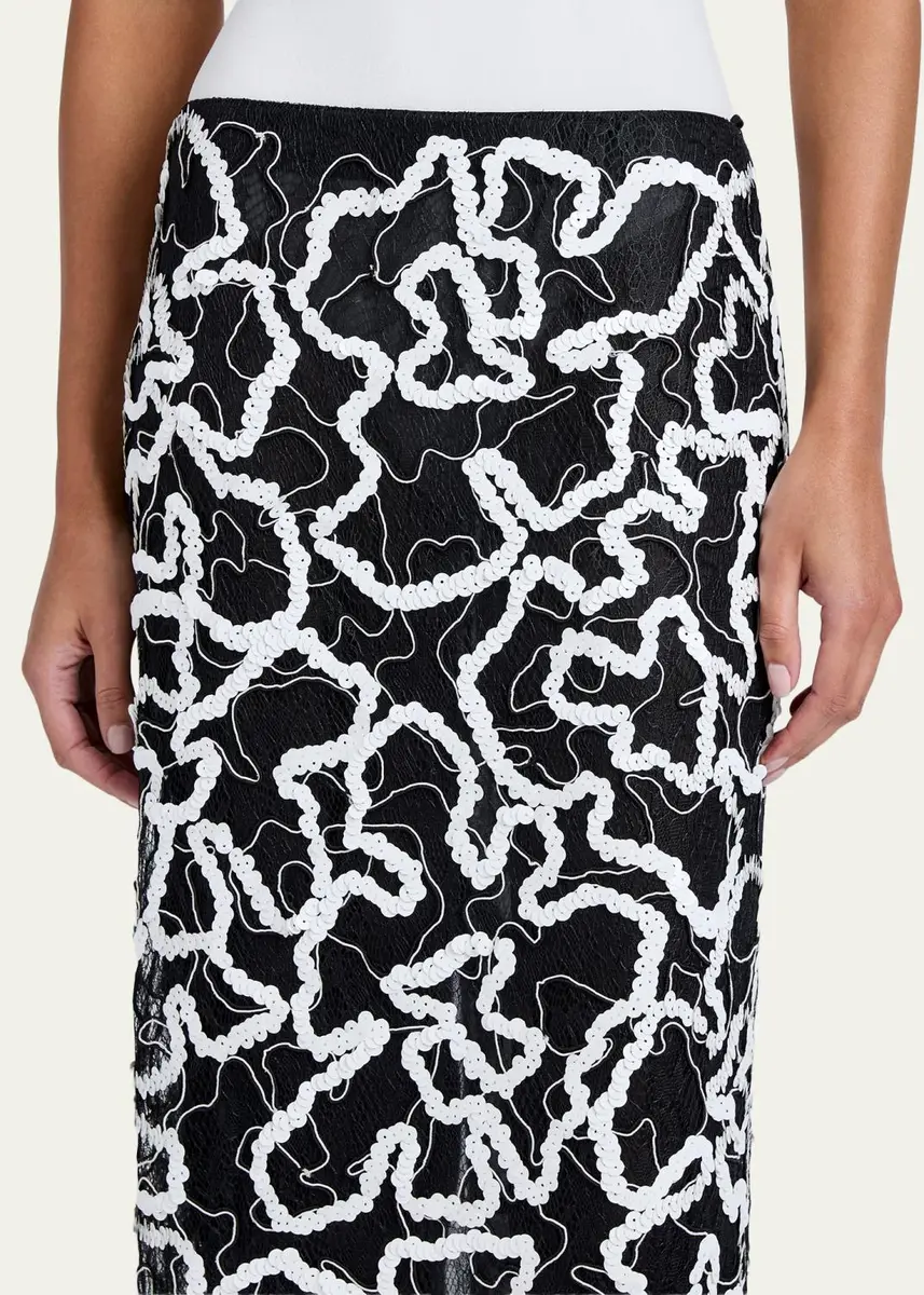 Proenza Schouler Maite Embroidered Column Maxi Skirt | Thumbnail 5