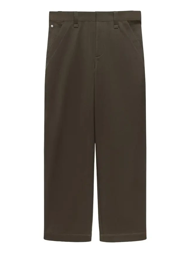 Men's Flat-Front Cotton Five-Pocket Chino Pants Men's Flat-Front Cotton Five-Pocket Chino Pants