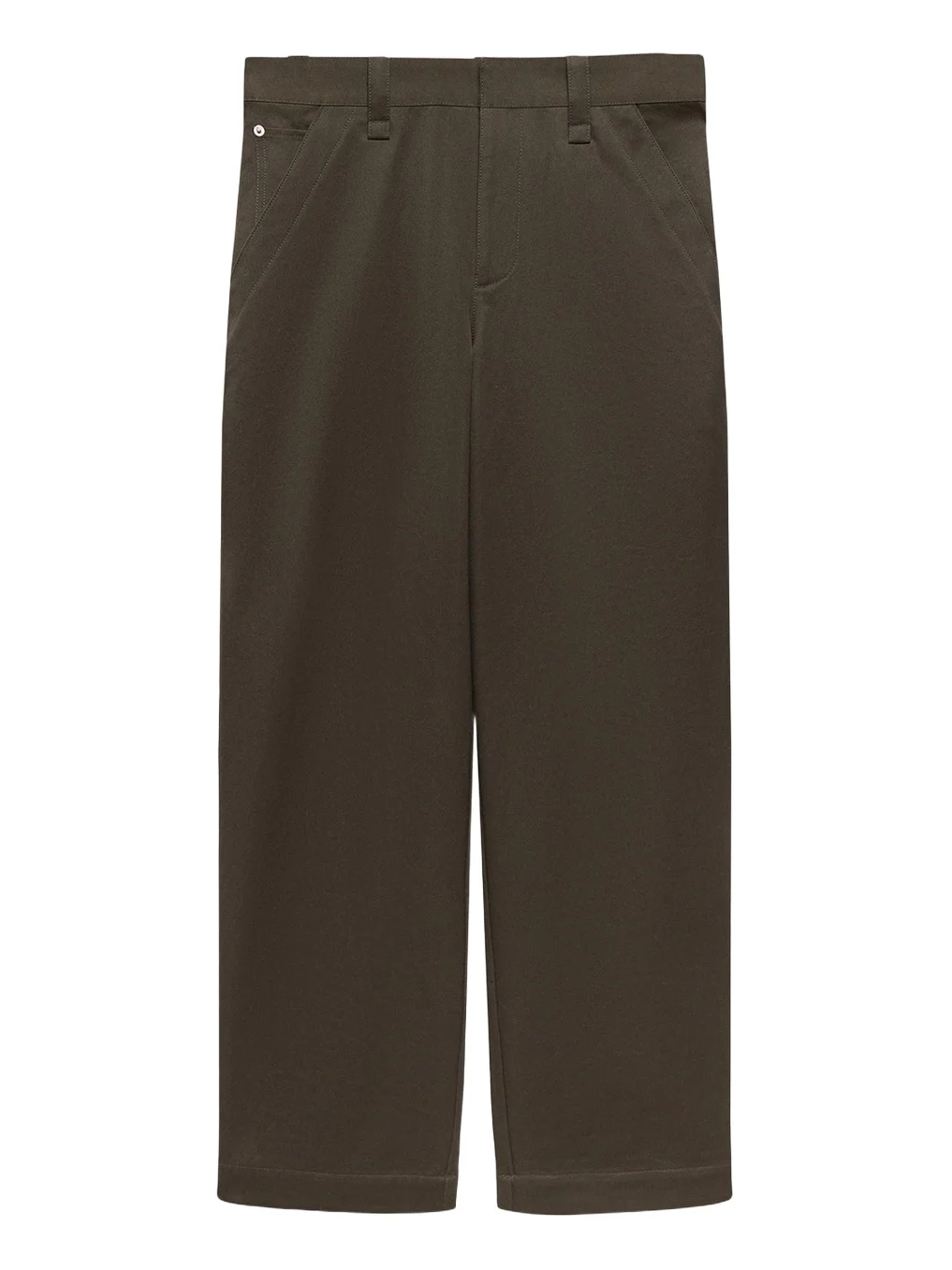 Men's Flat-Front Cotton Five-Pocket Chino Pants