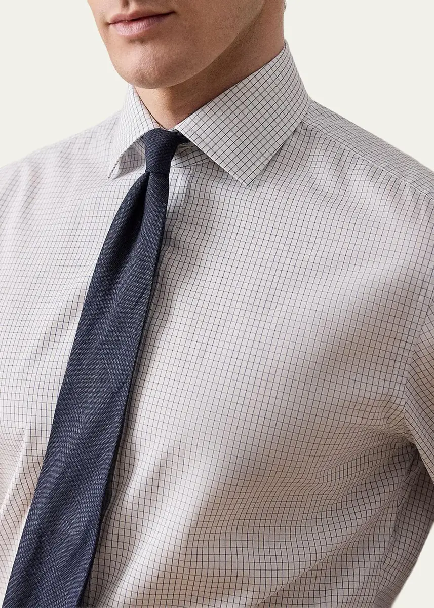 Ralph Lauren Purple Label Men's Tattersall Poplin Sport Shirt | Thumbnail 4