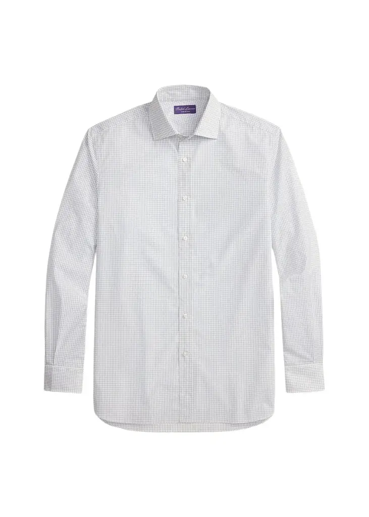 Ralph Lauren Purple Label Men's Tattersall Poplin Sport Shirt | Image 1 Ralph Lauren Purple Label Men's Tattersall Poplin Sport Shirt | Image 1