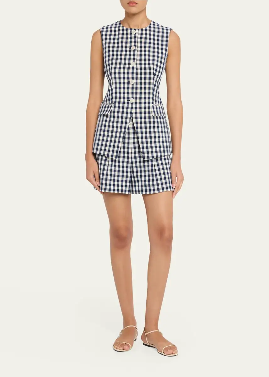 Veronica Beard Haina Gingham Shorts | Thumbnail 2 Veronica Beard Haina Gingham Shorts | Thumbnail 2