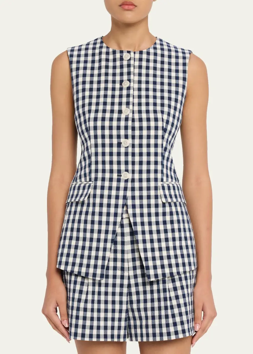 Veronica Beard Haina Gingham Shorts | Thumbnail 4
