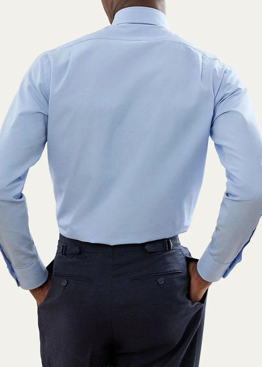 Ralph Lauren Purple Label Men's Diamond-Textured Oxford Sport Shirt | Thumbnail 2 Ralph Lauren Purple Label Men's Diamond-Textured Oxford Sport Shirt | Thumbnail 2