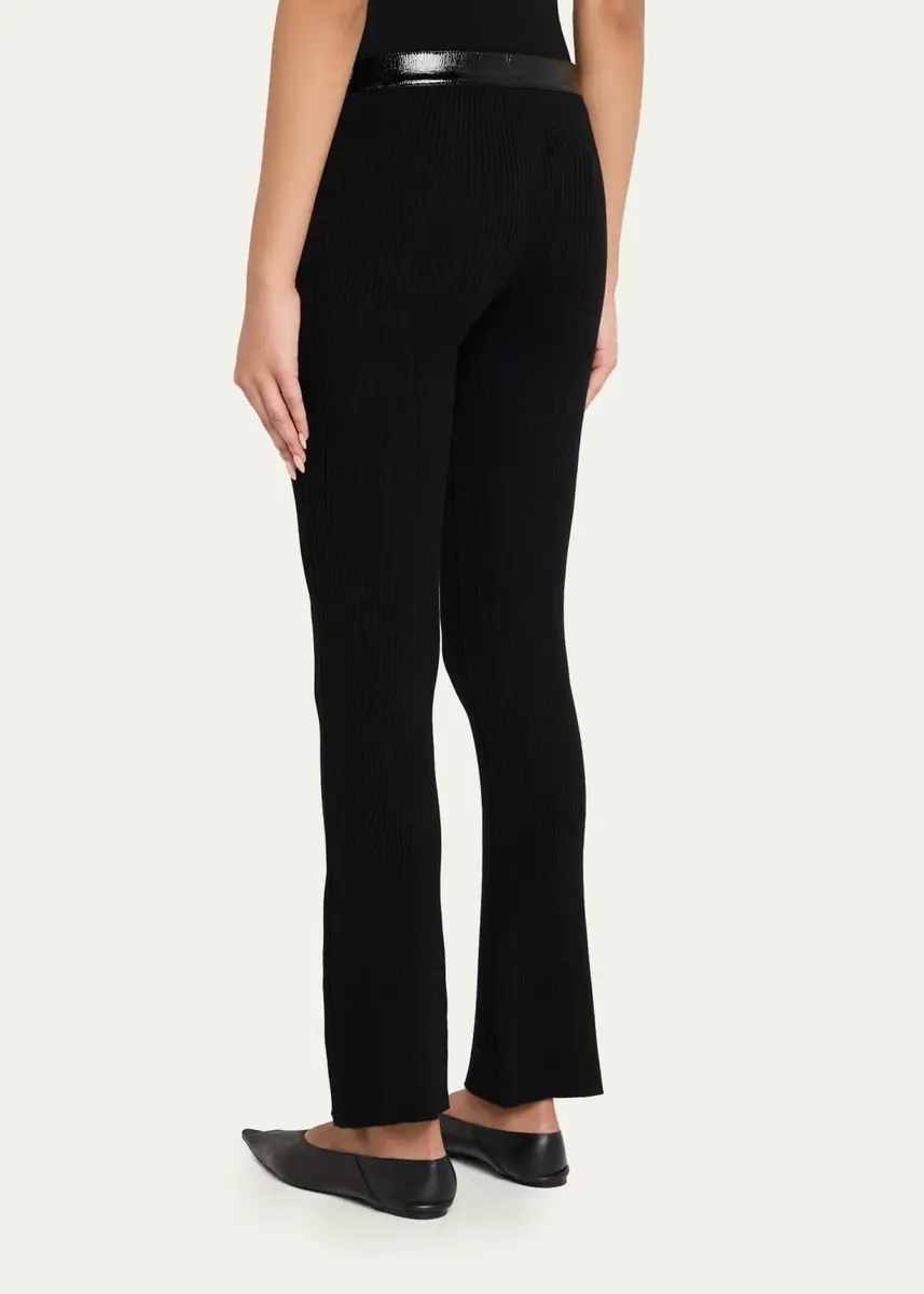 Courrèges Contrast Vinyl & Knit Straight-Leg Pants | Thumbnail 3 Courrèges Contrast Vinyl & Knit Straight-Leg Pants | Thumbnail 3