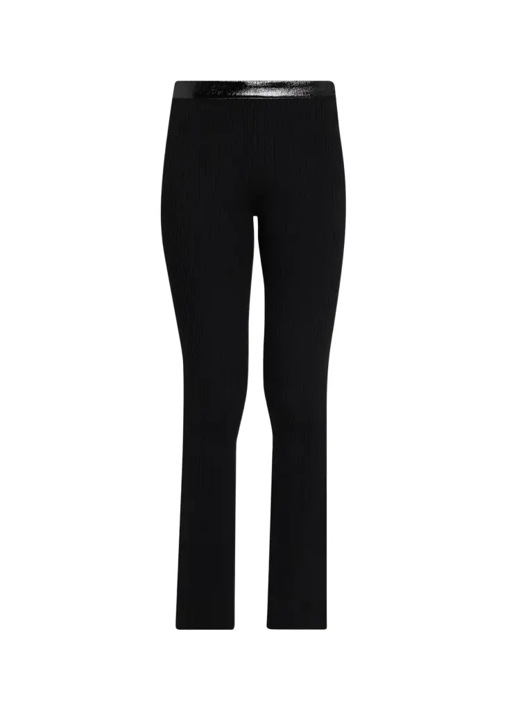 Courreges Contrast Vinyl & Knit Straight-Leg Pants | Image 1 Courreges Contrast Vinyl & Knit Straight-Leg Pants | Image 1