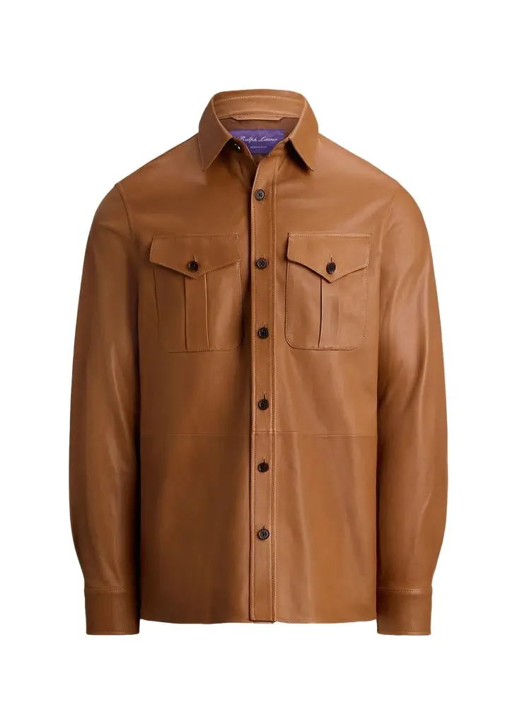 Men's Plonge Leather Overshirt
