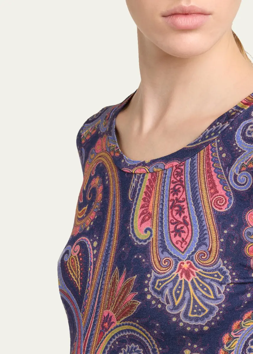 Etro Paisley-Print Wool Jersey Long-Sleeve Top | Thumbnail 5 Etro Paisley-Print Wool Jersey Long-Sleeve Top | Thumbnail 5