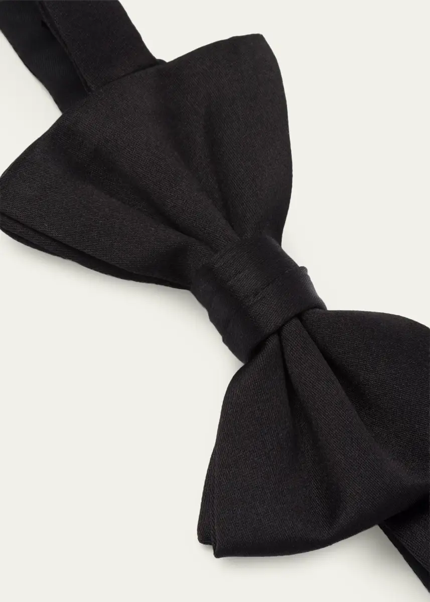 Prada Men's Silk Satin Bow Tie | Thumbnail 3