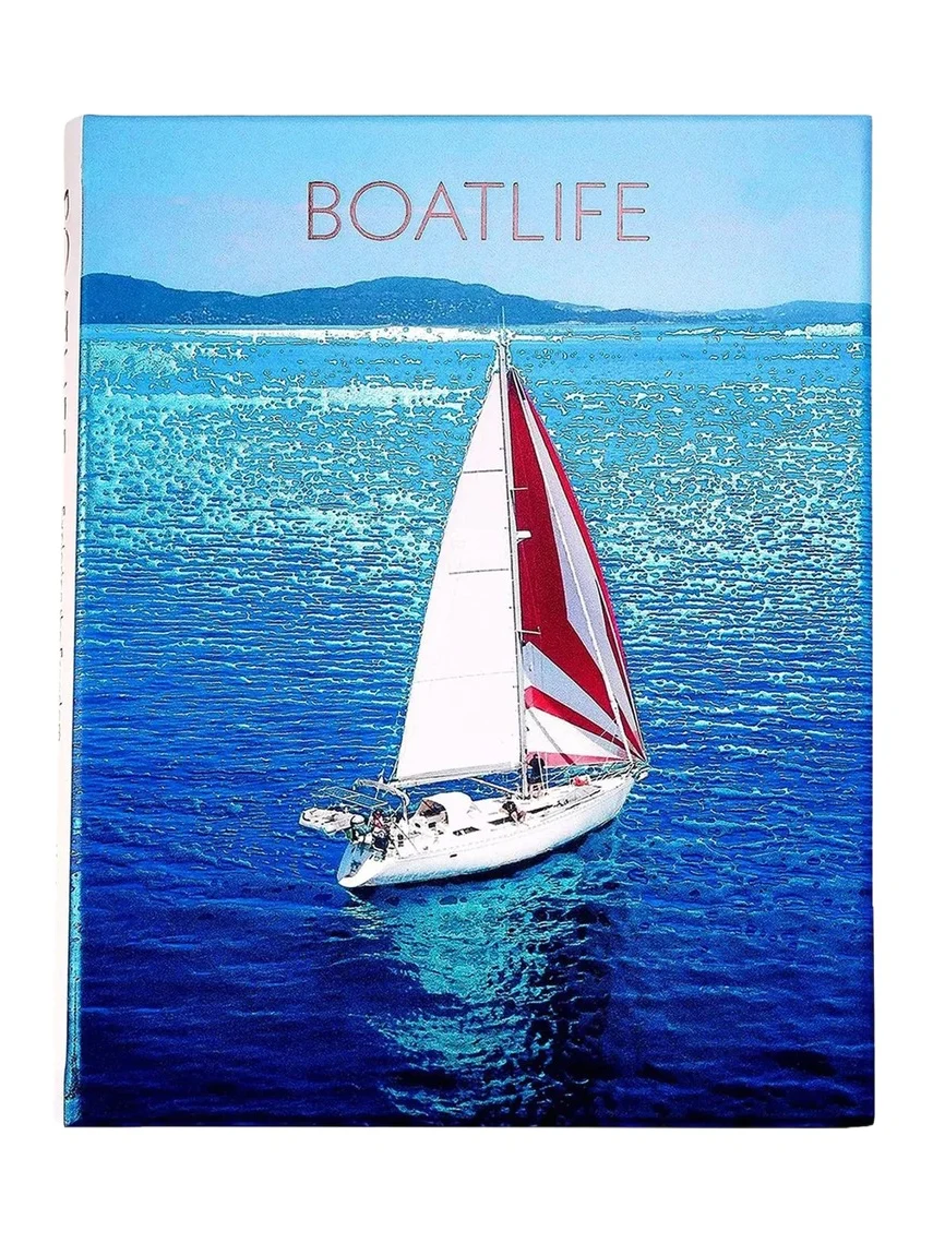 Graphic Image "Boatlife: Exploring the Freedom of Maritime Living" Leather-Bound Book by Katharina Charpian