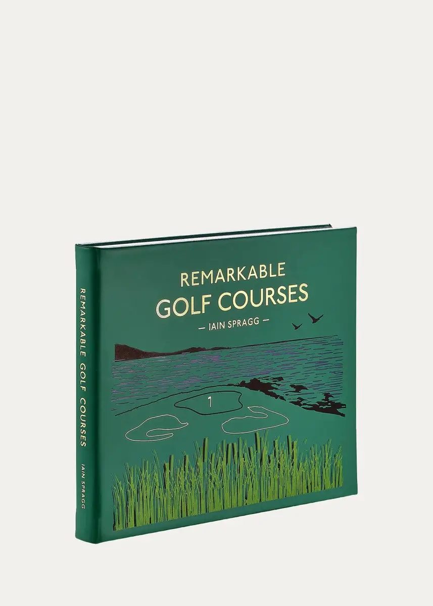 Graphic Image "Remarkable Golf Courses: The Illustrated Guide to the World's Most Wonderful Golf Courses" Leather-Bound Book by Iain Spragg | Thumbnail 2
