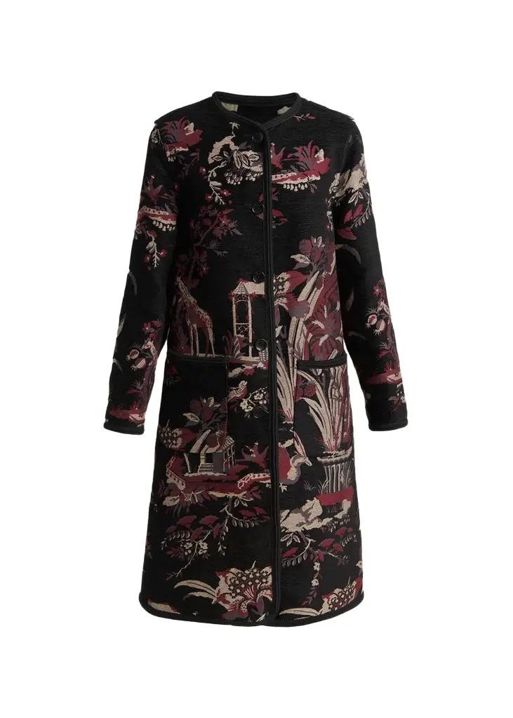 Etro Toile Brocade Single-Breasted Long Coat | Image 1 Etro Toile Brocade Single-Breasted Long Coat | Image 1