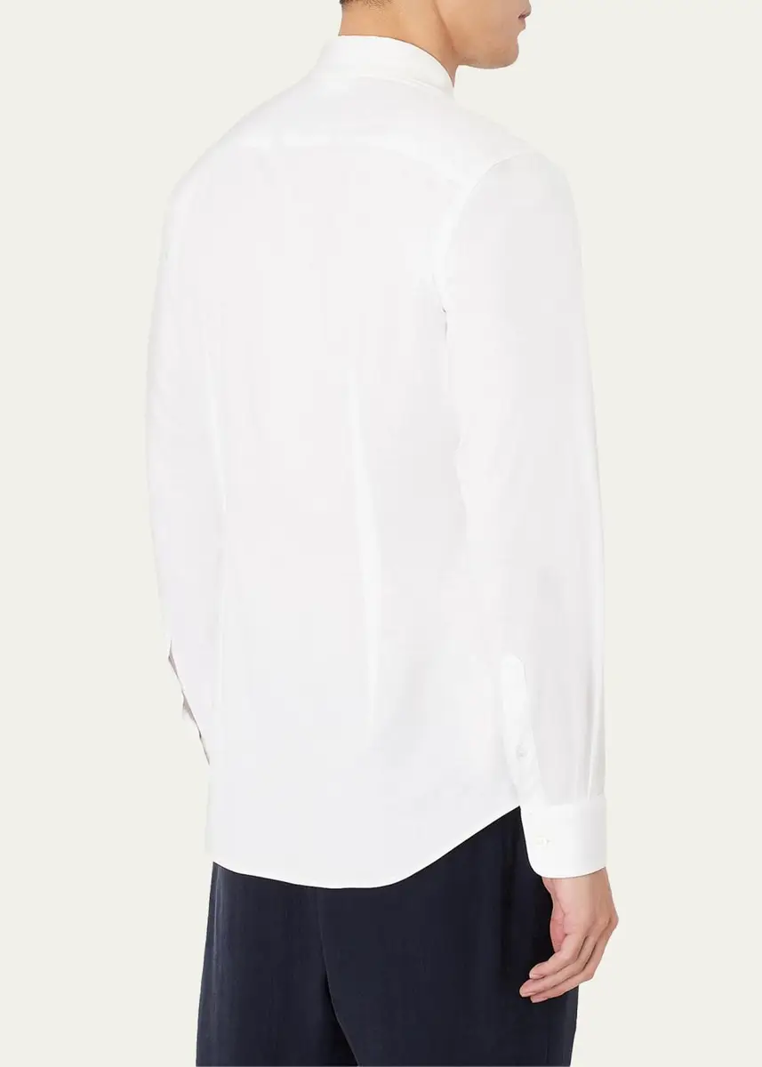 Giorgio Armani Men's Cotton Jersey Sport Shirt | Thumbnail 3 Giorgio Armani Men's Cotton Jersey Sport Shirt | Thumbnail 3