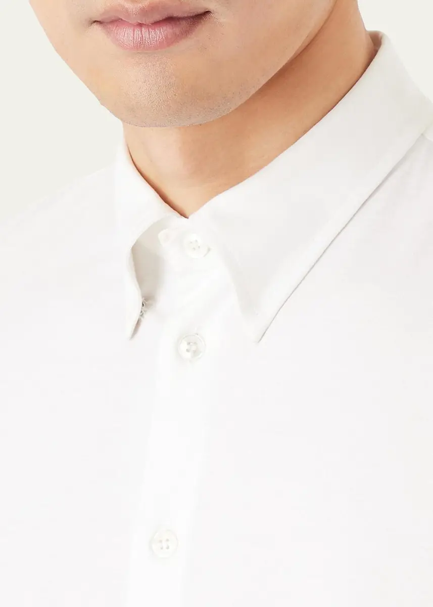 Giorgio Armani Men's Cotton Jersey Sport Shirt | Thumbnail 5 Giorgio Armani Men's Cotton Jersey Sport Shirt | Thumbnail 5
