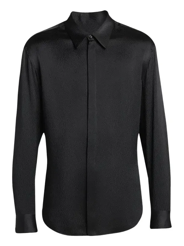 Men's Printed Silk Button-Front Shirt Men's Printed Silk Button-Front Shirt