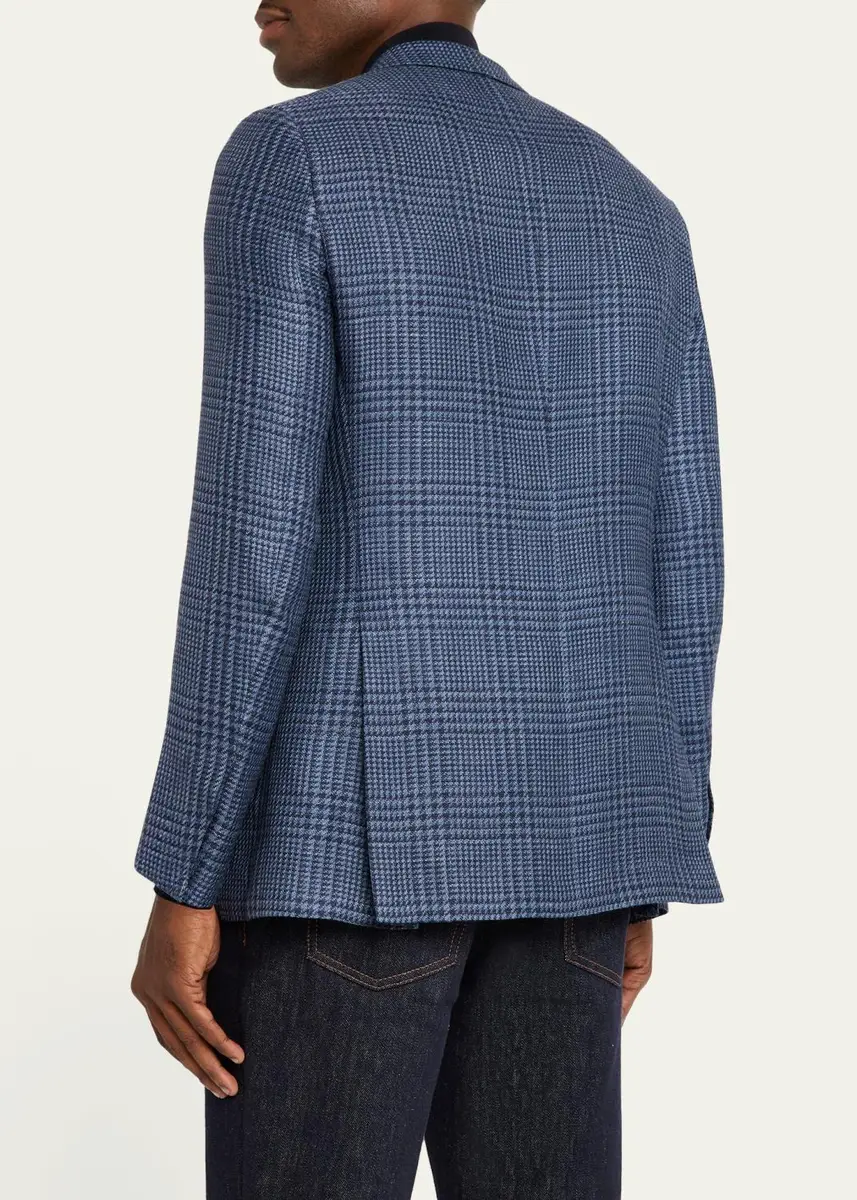 Brioni Men's Wool Houndstooth Plaid Sport Coat | Thumbnail 3