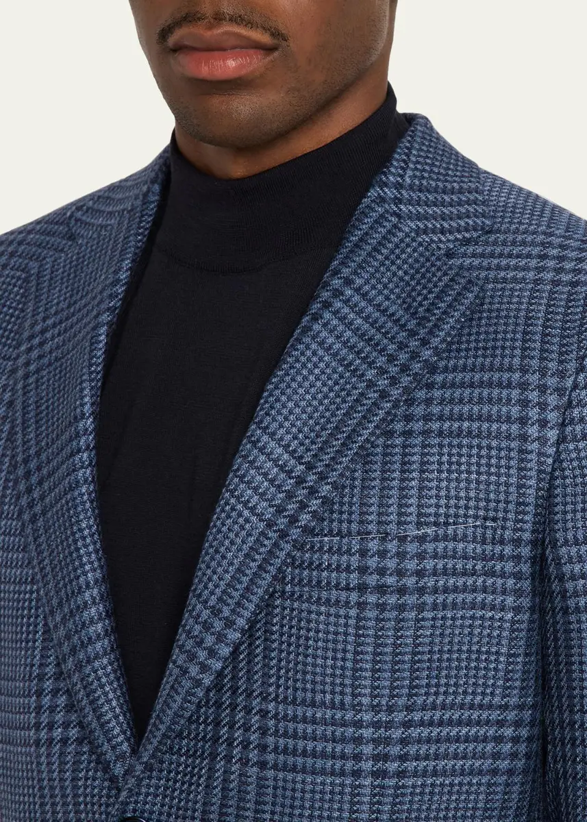 Brioni Men's Wool Houndstooth Plaid Sport Coat | Thumbnail 5