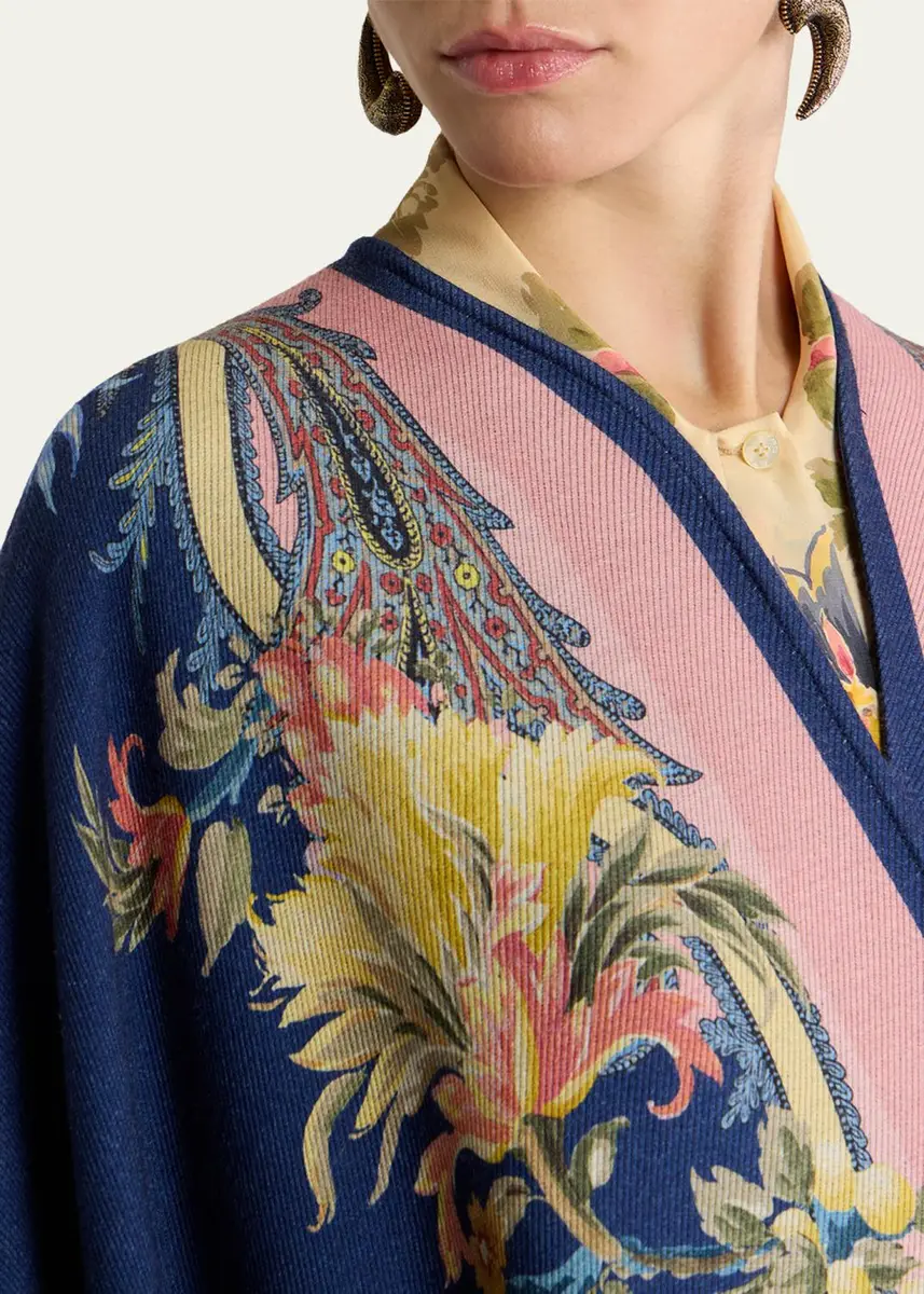 Etro Paisley Wool-Blend Jacquard Cape | Thumbnail 4 Etro Paisley Wool-Blend Jacquard Cape | Thumbnail 4