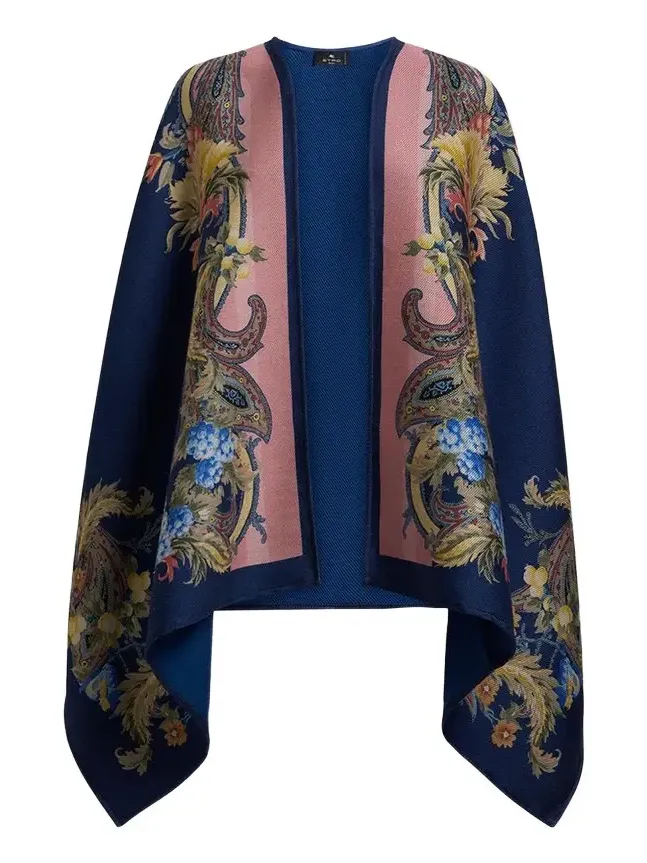 Paisley Wool-Blend Jacquard Cape Paisley Wool-Blend Jacquard Cape