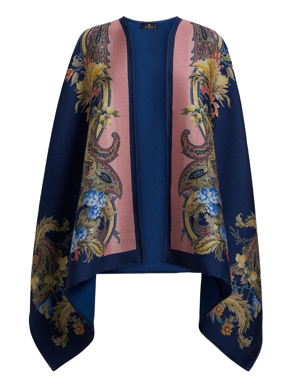 Paisley Wool-Blend Jacquard Cape