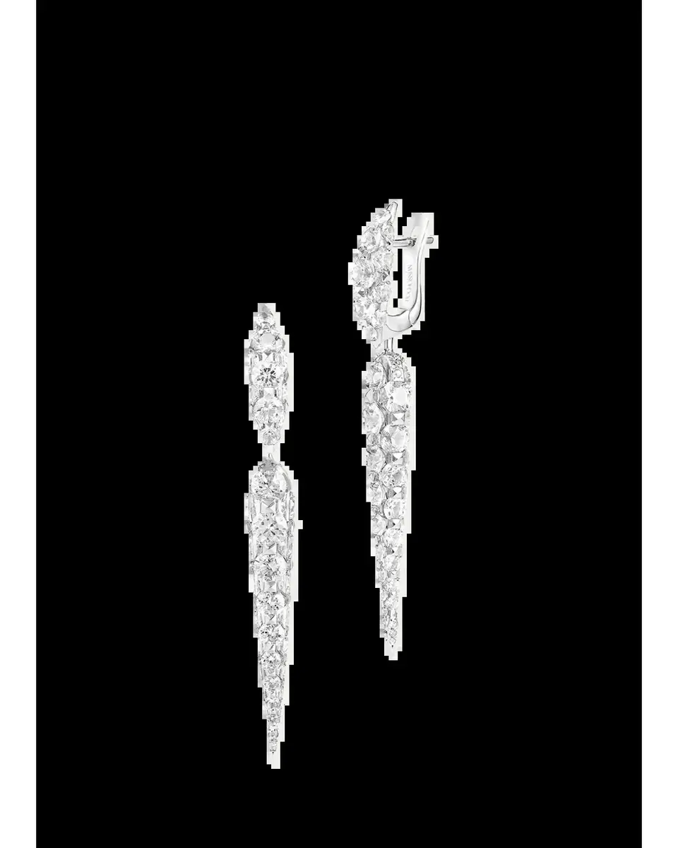 Boghossian Merveilles Icicle 18K White Gold Diamond Small Earrings | Thumbnail 2 Boghossian Merveilles Icicle 18K White Gold Diamond Small Earrings | Thumbnail 2