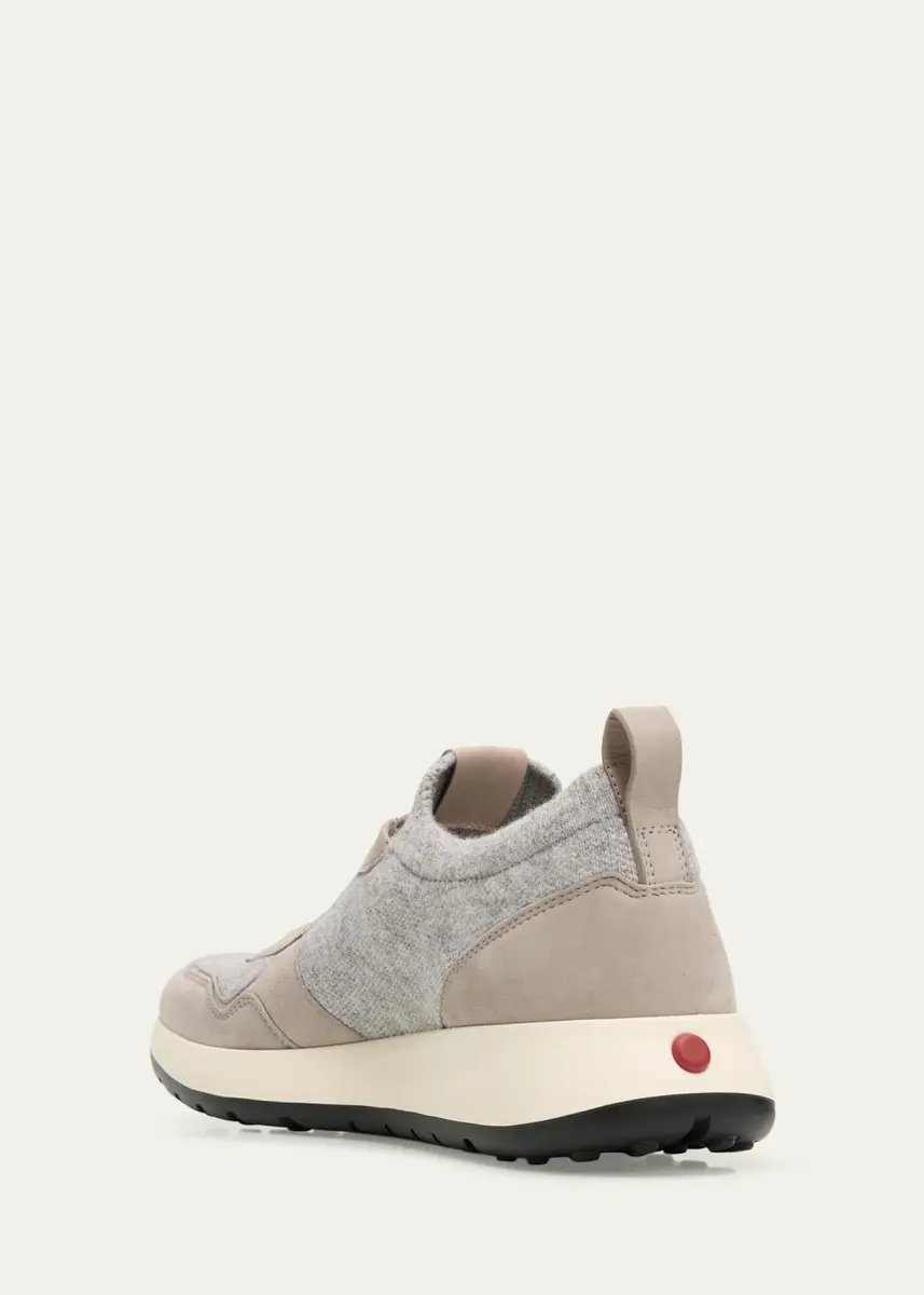 Tod's Sportiva Knit Suede Trainer Sneakers | Thumbnail 4