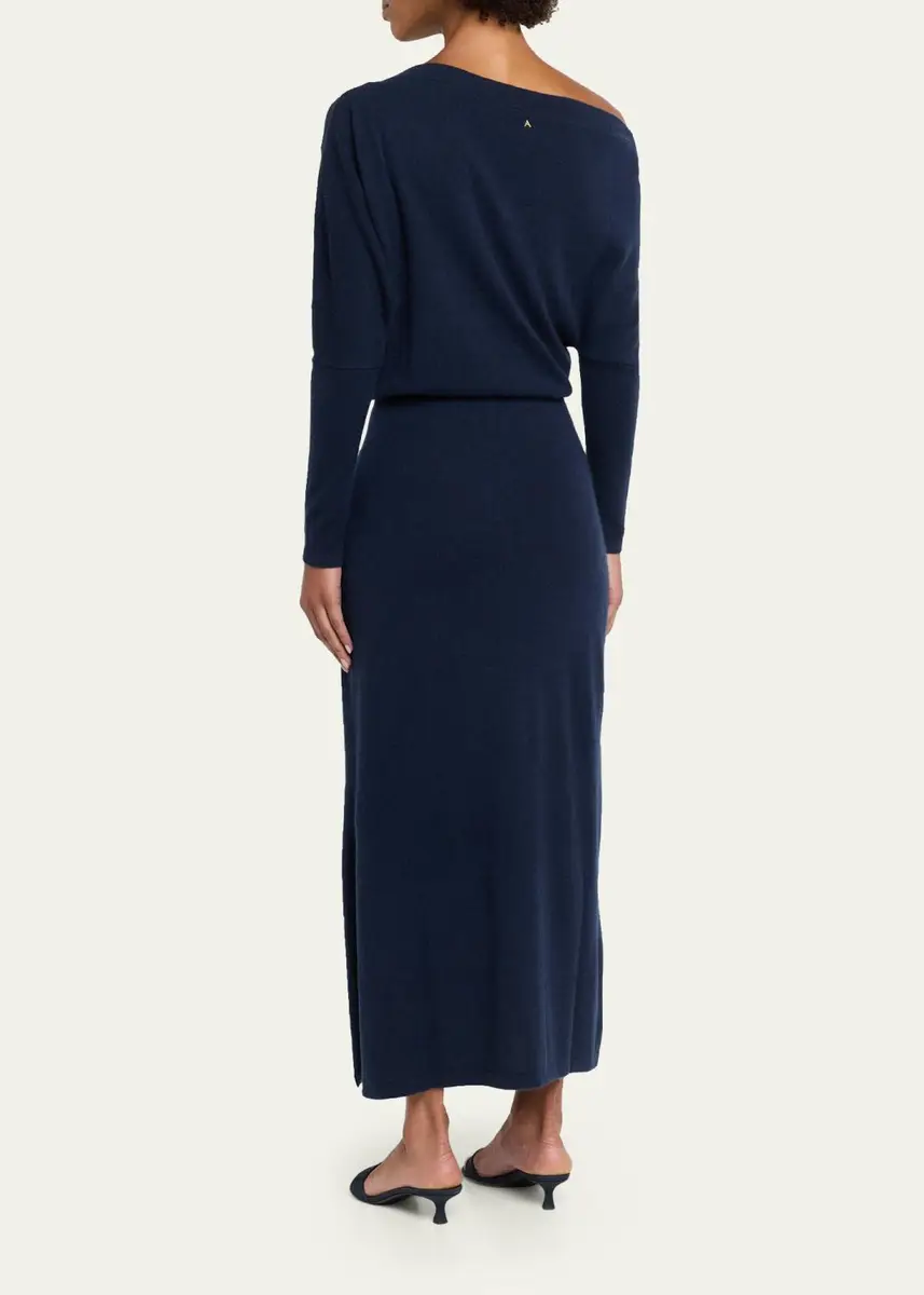 Altuzarra Kasos One-Shoulder Draped Cashmere Midi Dress | Thumbnail 3 Altuzarra Kasos One-Shoulder Draped Cashmere Midi Dress | Thumbnail 3