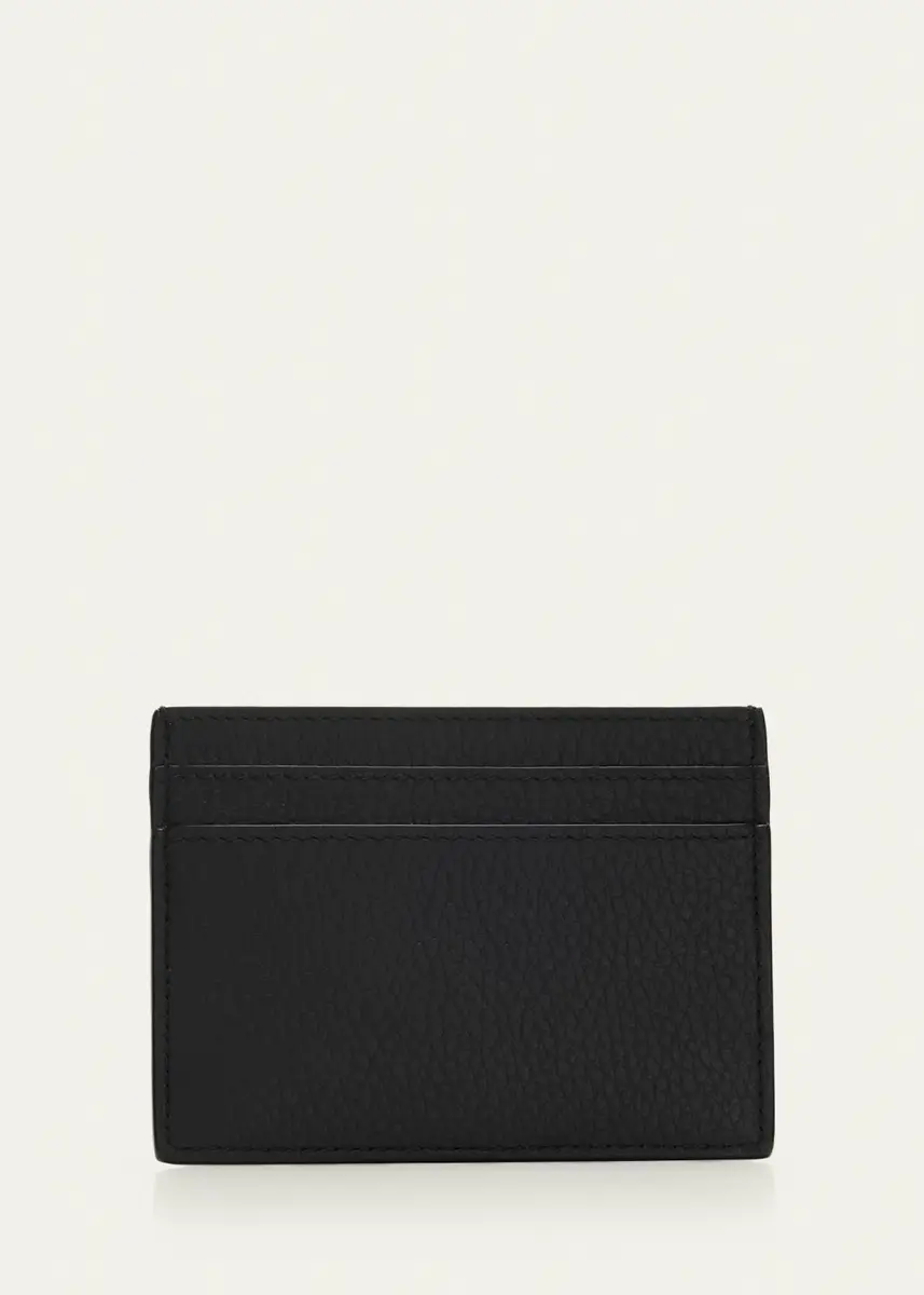 Saint Laurent Men's Tiny Cassandre YSL Card Holder in Leather | Thumbnail 3 Saint Laurent Men's Tiny Cassandre YSL Card Holder in Leather | Thumbnail 3