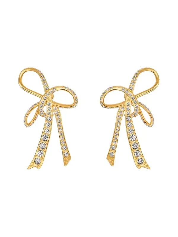 Threaded Bow Large Earrings