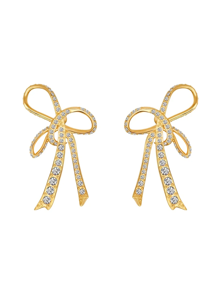 Threaded Bow Large Earrings