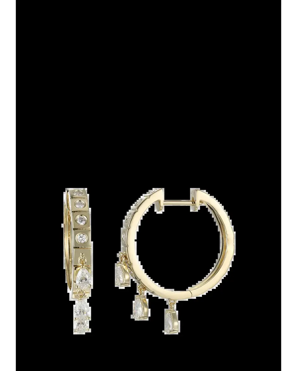 Type Jewelry LEGGO Fringe Diamond Small Hoop Earrings | Thumbnail 2 Type Jewelry LEGGO Fringe Diamond Small Hoop Earrings | Thumbnail 2