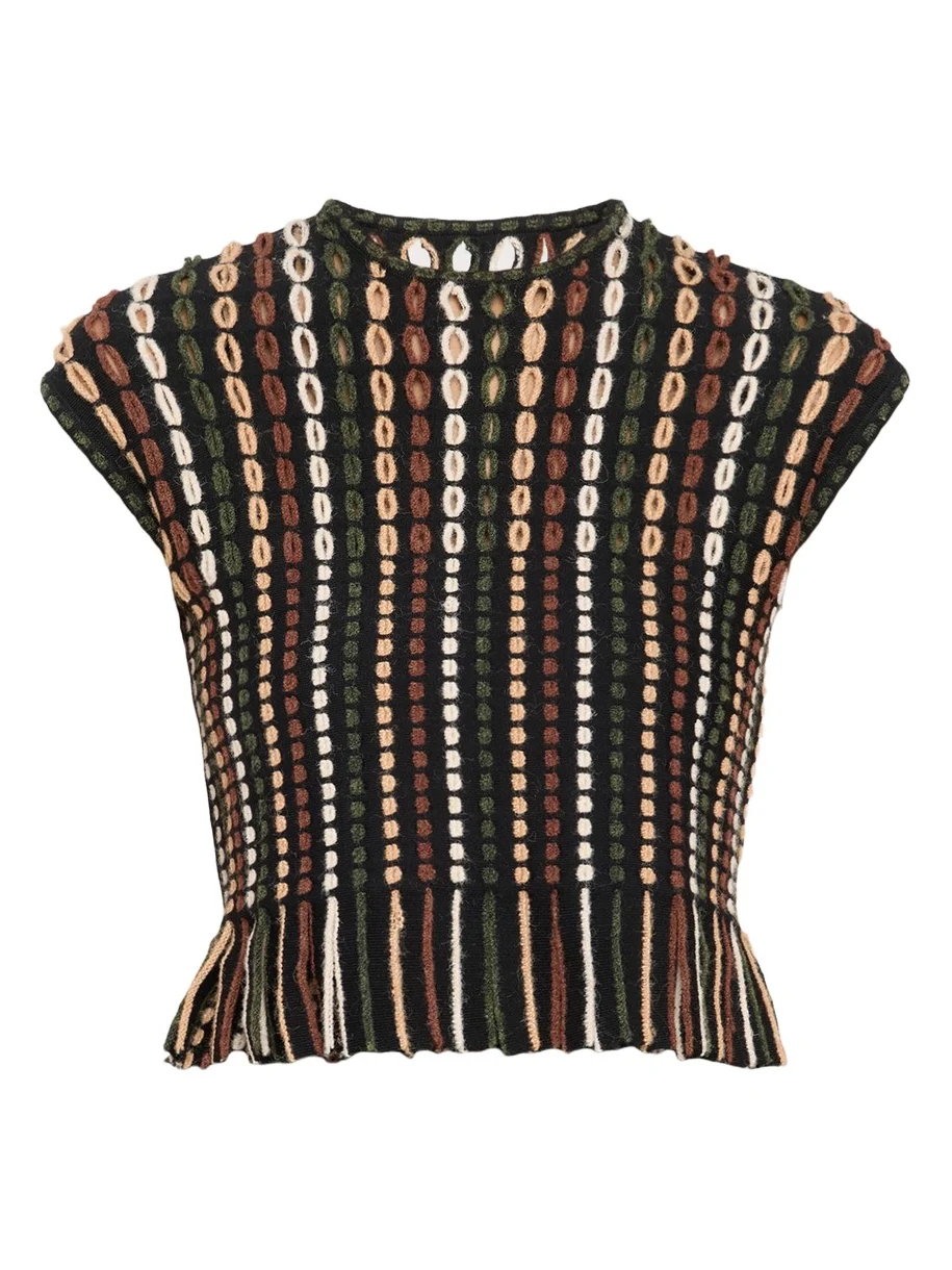 Ulla Johnson Natia Short-Sleeve Knit Top