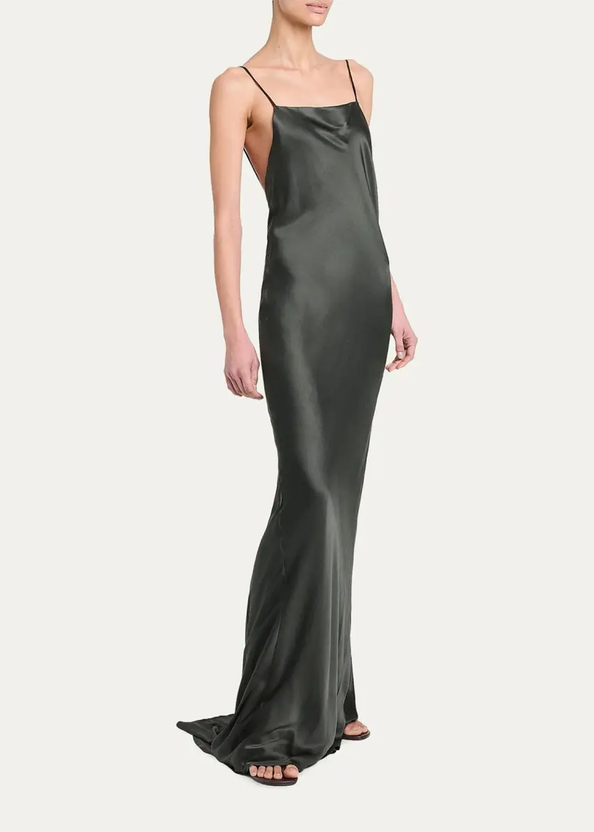 TWP Open-Back Silk Maxi Slipdress | Thumbnail 4
