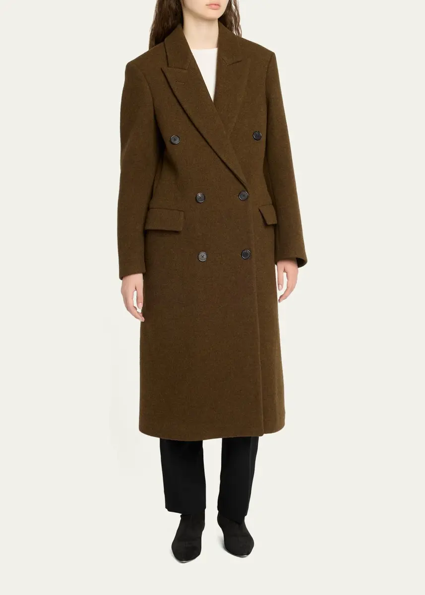 The Row Bamira Wool Double-Breasted Long Coat | Thumbnail 4 The Row Bamira Wool Double-Breasted Long Coat | Thumbnail 4