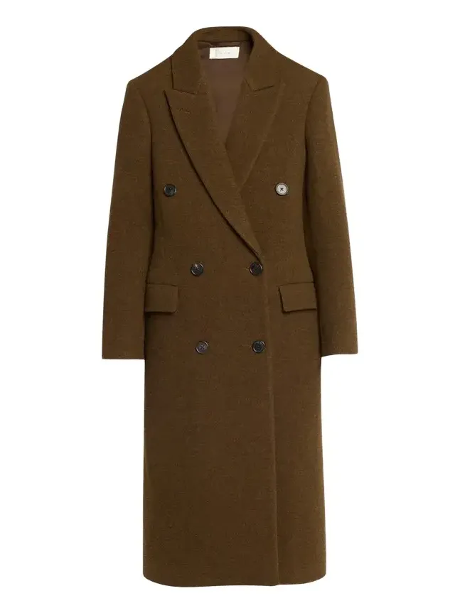 Bamira Wool Double-Breasted Long Coat