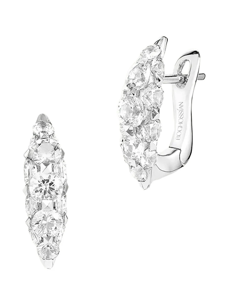 Boghossian Merveilles Icy 18K White Gold Diamond Mini Earrings