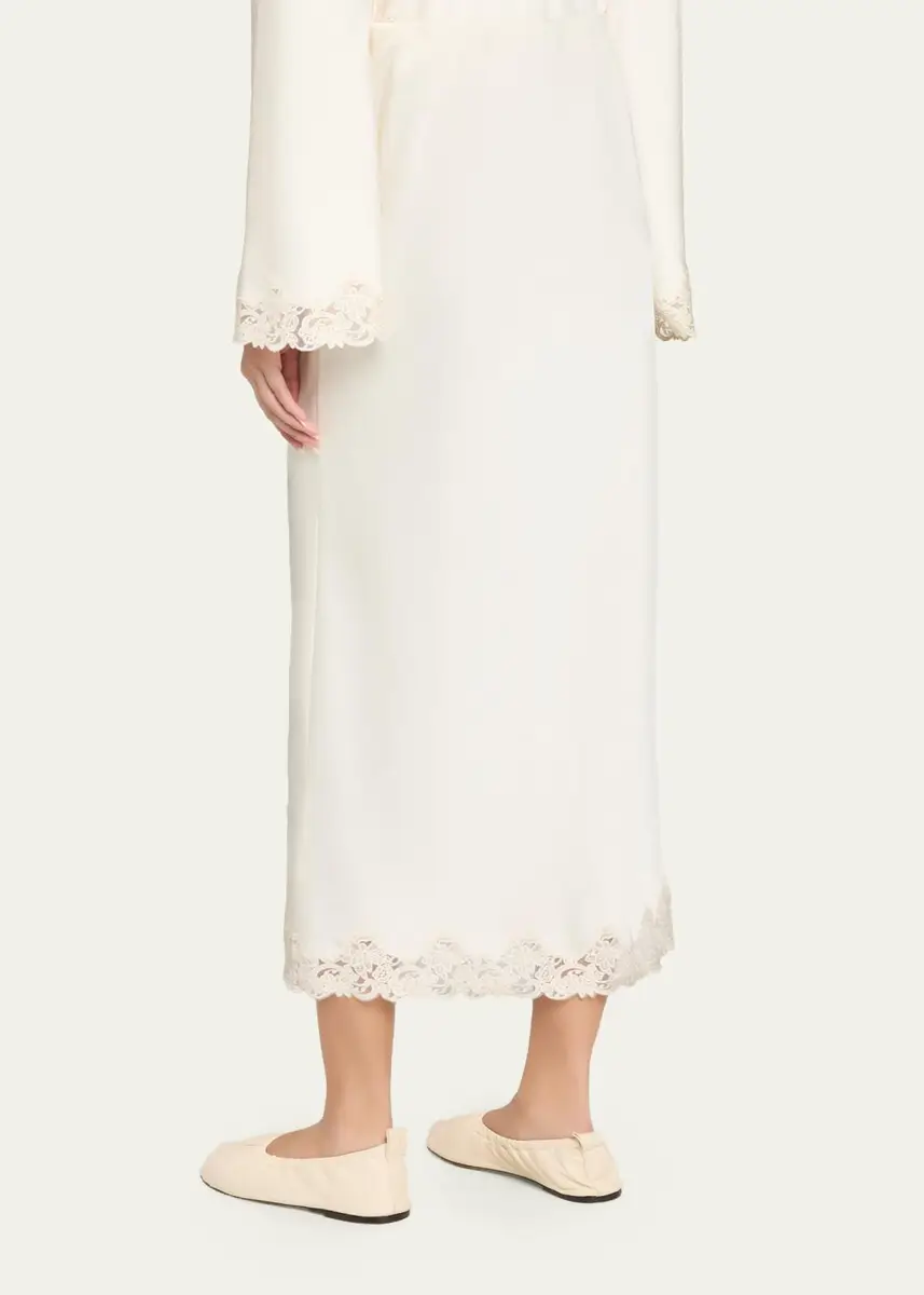 LoveShackFancy Avelaine Satin Midi Skirt | Thumbnail 3 LoveShackFancy Avelaine Satin Midi Skirt | Thumbnail 3