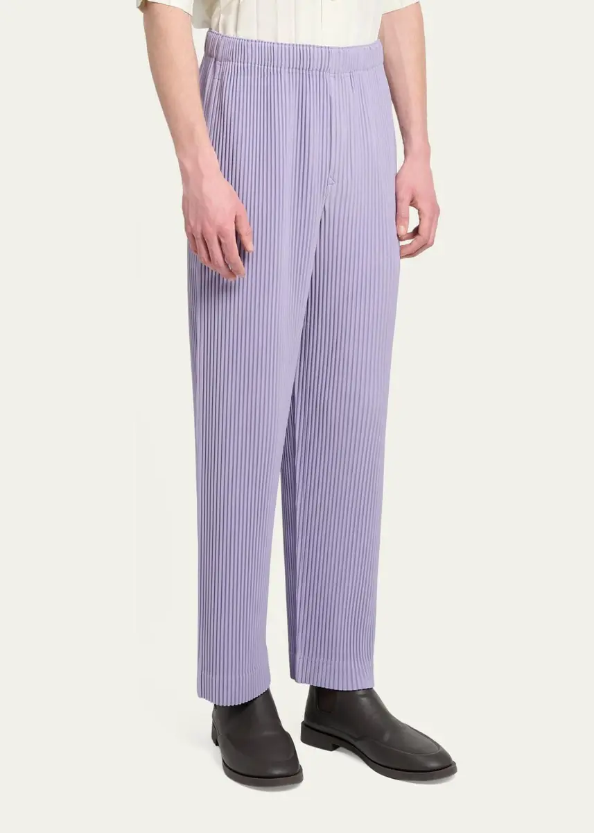 Homme Plissé Issey Miyake Men's Pleated Straight Leg Pull-On Pants | Thumbnail 4 Homme Plissé Issey Miyake Men's Pleated Straight Leg Pull-On Pants | Thumbnail 4