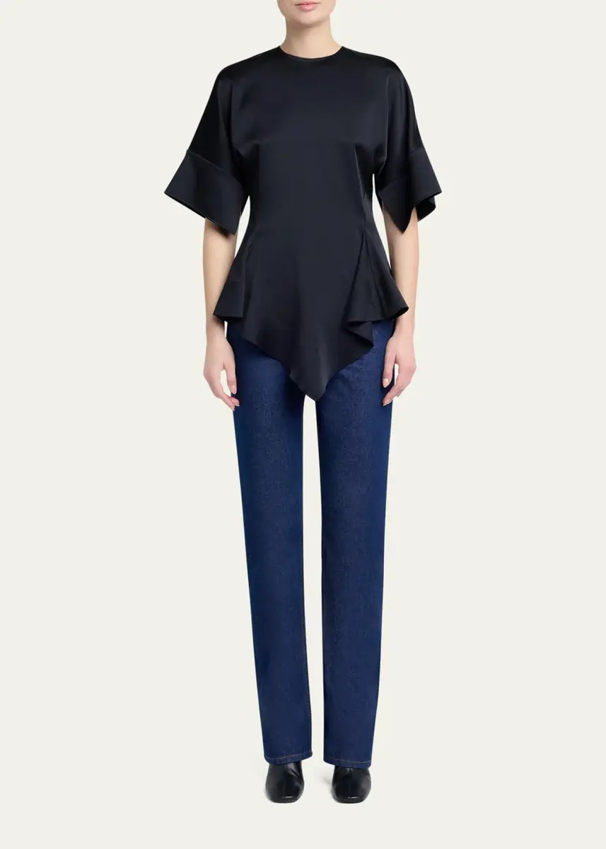 Stella McCartney Ruffled Satin Top | Thumbnail 2 Stella McCartney Ruffled Satin Top | Thumbnail 2