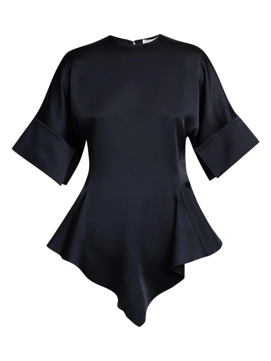 Ruffled Satin Top