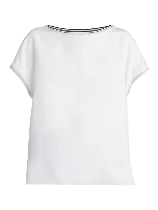 Stretch Silk Short-Sleeve Top Stretch Silk Short-Sleeve Top