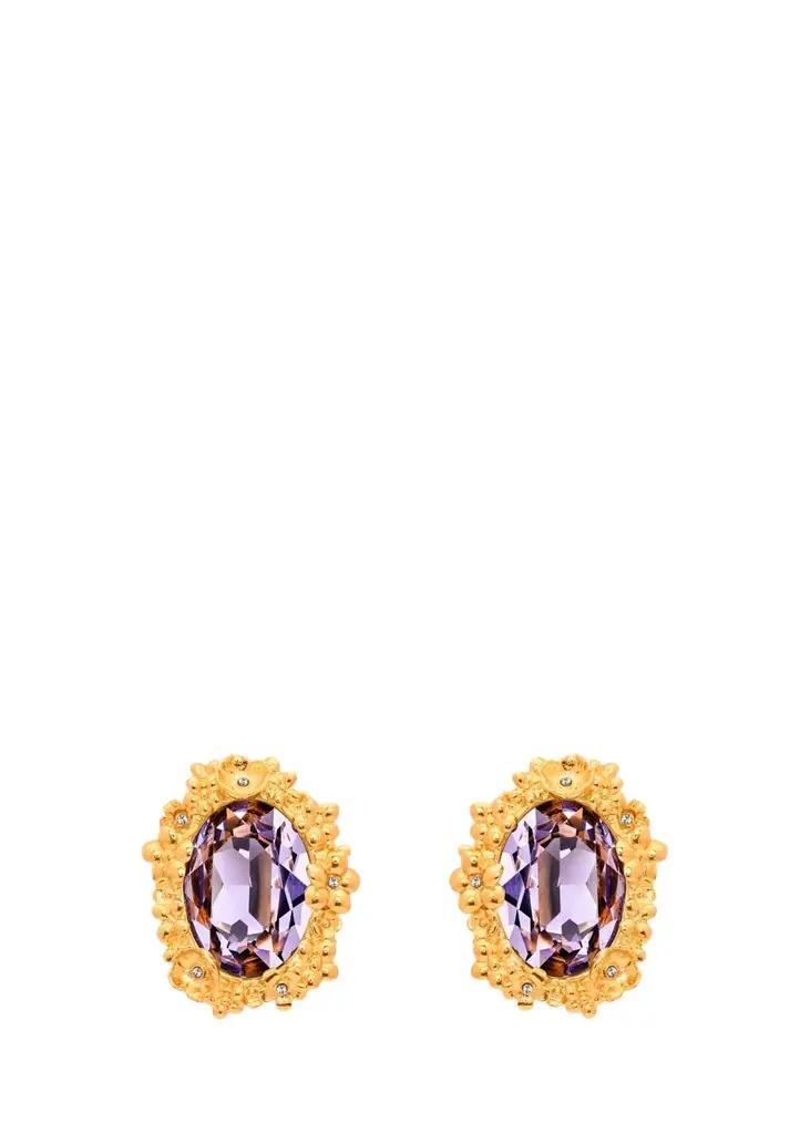 Oscar de la Renta Oval Medallion Stud Earrings | Image 1 Oscar de la Renta Oval Medallion Stud Earrings | Image 1