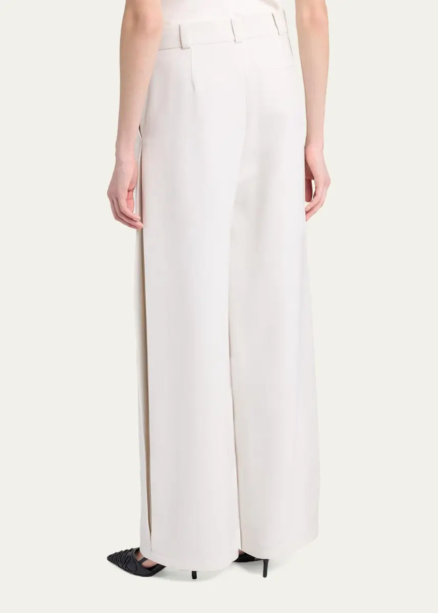 Giorgio Armani Side Pleat Straight-Leg Silk Trousers | Thumbnail 3 Giorgio Armani Side Pleat Straight-Leg Silk Trousers | Thumbnail 3