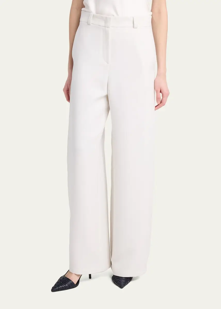 Giorgio Armani Side Pleat Straight-Leg Silk Trousers | Thumbnail 4 Giorgio Armani Side Pleat Straight-Leg Silk Trousers | Thumbnail 4