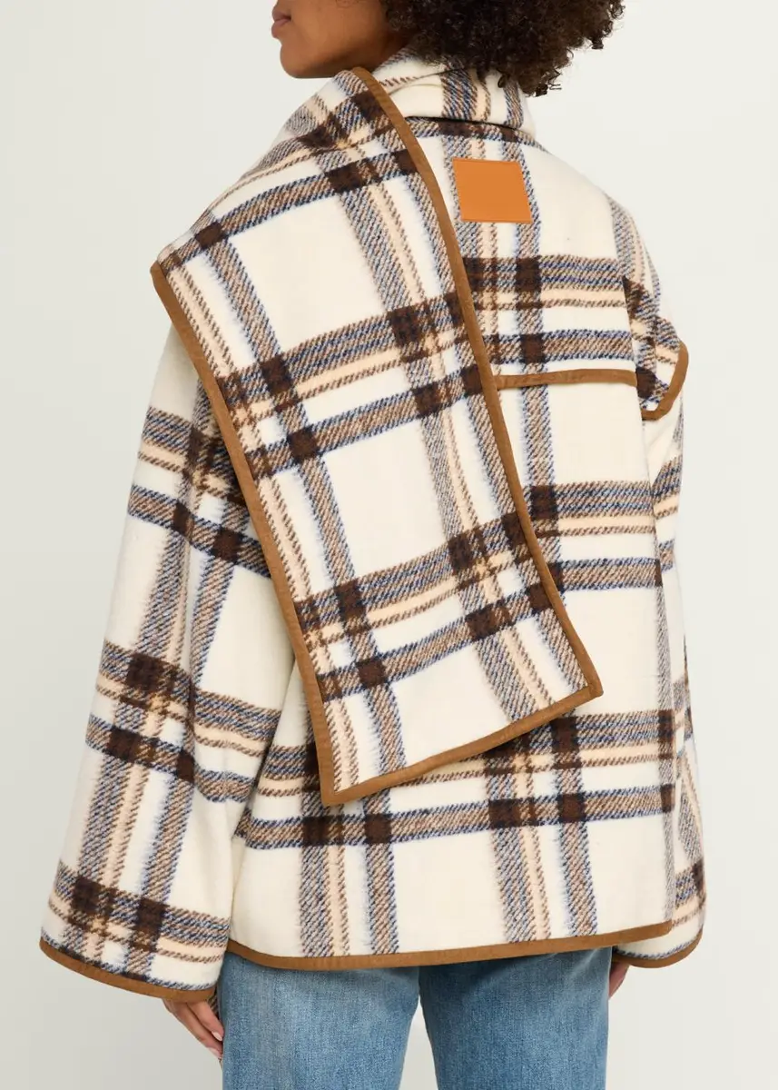 Toccin Greyson Plaid-Print Scarf Jacket | Thumbnail 3 Toccin Greyson Plaid-Print Scarf Jacket | Thumbnail 3